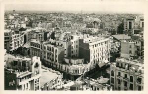 Morocco Casablanca town panorama RPPC