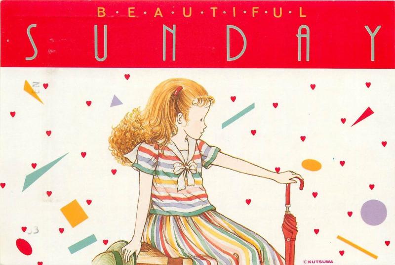 Beautiful Sunday signed Kutsuwa Japan 1991 postcard