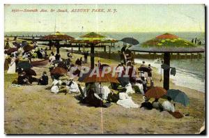 Postcard Old Seventh Ave Beach Asbury Park