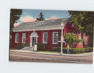 Postcard United States Post Office, Quakertown, Pennsylvania