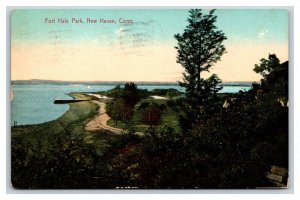 Fort Hale Park New Haven Connecticut CT 1910 DB Postcard V12