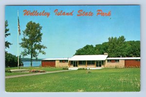 Wellesley Island State Park Administration Bldg New York NY Chrome Postcard Q2