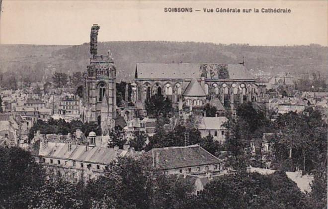 France Soissons Vue Generale sur la Cathedrale