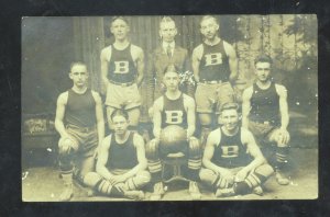 RPPC BRIDGETON NEW JERSEY NJ HIGH SCHOOL BASKETBALL TEAM REAL PHOTO POSTCARD