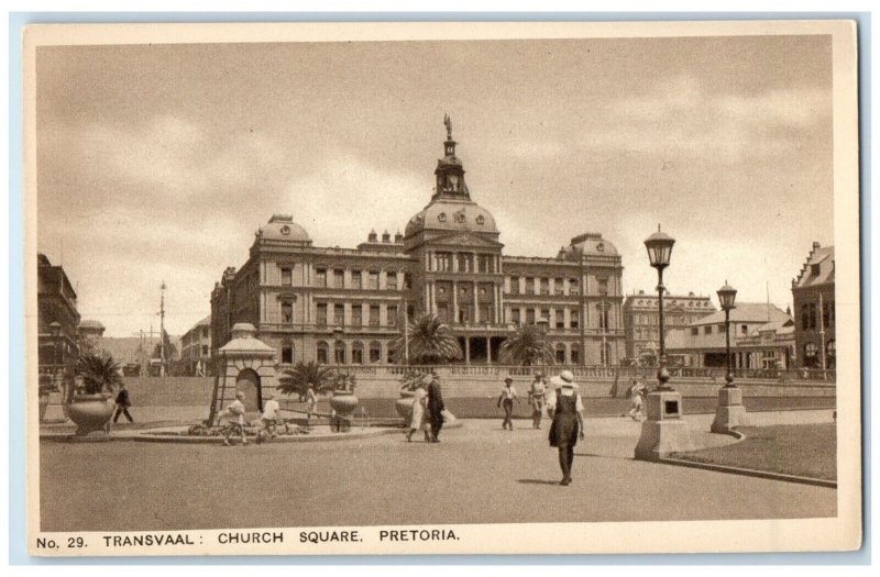 c1930's No. 29 Transvaal Church Square Pretoria South Africa Postcard