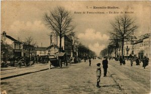 CPA AK KREMLIN-BICETRE Route de Fontainebleau Un Jour de Marché (869488)