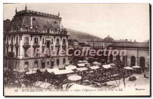 Postcard Old Rive De Gier Place du Marche Savings and Hotel de Ville