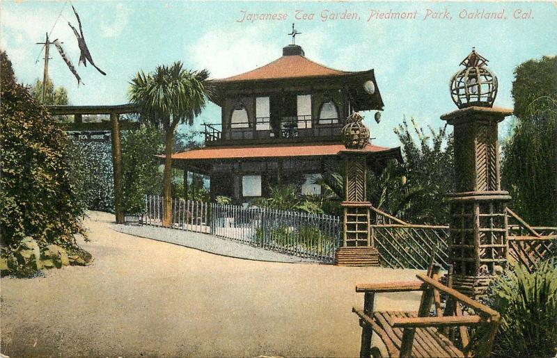 c1910 Postcard Japanese Tea Garden, Piedmont Park Oakland CA Unposted Alameda Co 