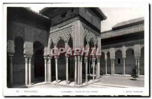 Postcard Old Granada Alhambra Patio de los Leones