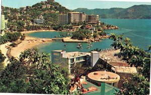 Pan Am Photochrome Postcard Acapulco Beach Scene Mexico Airline Issued Postcard