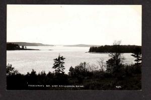 ME Frenchman's Bay W GOULDSBORO MAINE RPPC Real Photo Postcard