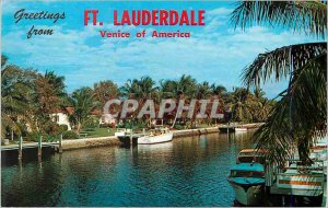 Modern Postcard Greetings from Ft Lauderdale Venice of America Florida