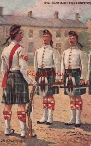 Tuck Postcard Scotland The Seaforth Highlanders In Drill Order Harry Payne