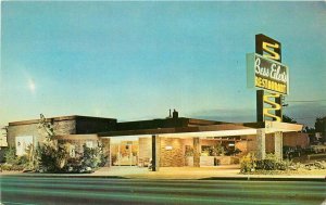 Bess Eilers Restaurant roadside  1950s Postcard Santa Monica California 8765