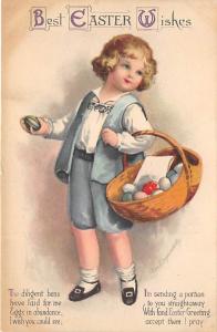 Ellen H Clapsaddle, Easter Greetings Holiday Writing on back yellowing from b...