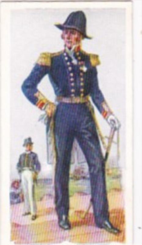 Carreras Vintage Cigarette Card Naval Uniforms No 31 Captain 1830-37