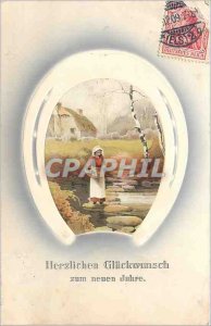 Old Postcard Herzlichen Gl�ckwunsch zum neuen Jahre