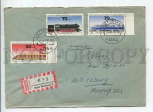 446147 GERMANY 1973 year real posted registered Nettetal train stamps