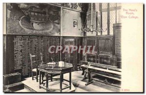 Great Britain Old Postcard The head & # 39s room Eton College