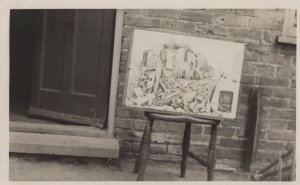 Painting For Sale Of Builders Rubble Real Photo Old Postcard