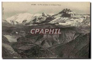 Old Postcard Digne Couar's Peak and the White Horse