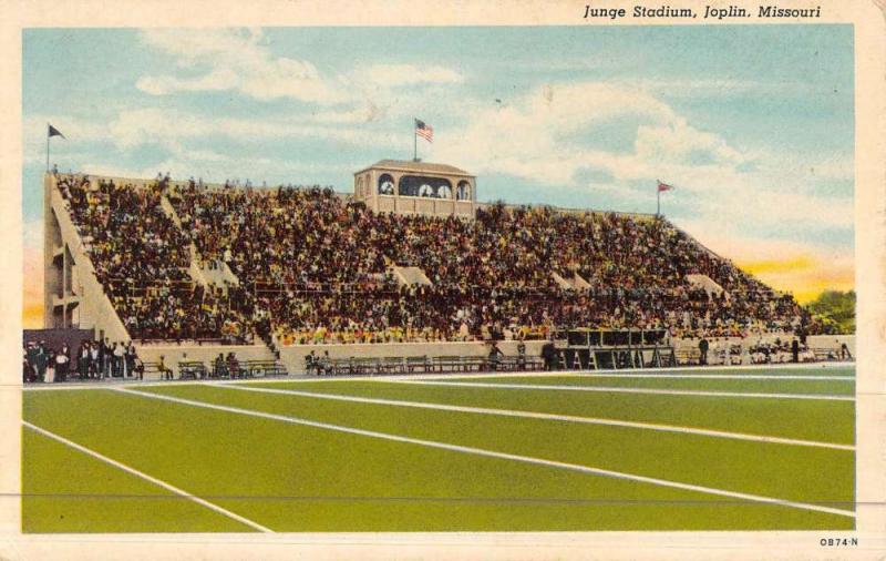 Joplin Missouri Junge Stadium Grandstand Antique Postcard K45557