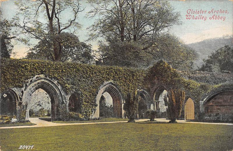 uk18207 cloister arches  whalley abbey uk