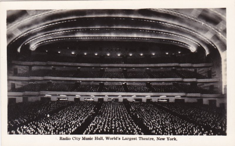 New York City Radio City Music Hall World's Largest Theatre Real Photo