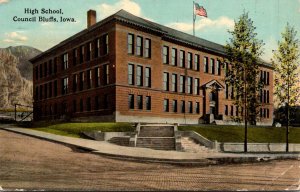 Iowa Council Bluffs High School 1914 Curteich