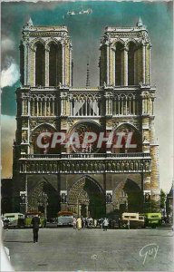 Modern Postcard Paris Facade and Wonders of the Cathedrale Notre Dame