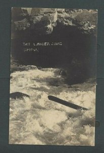 Ca 1910 Real Photo Post Card The Lander Sinks Scientific Devise Determines-----