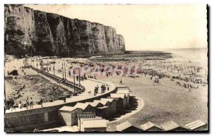 Treport Old Postcard The walk dike