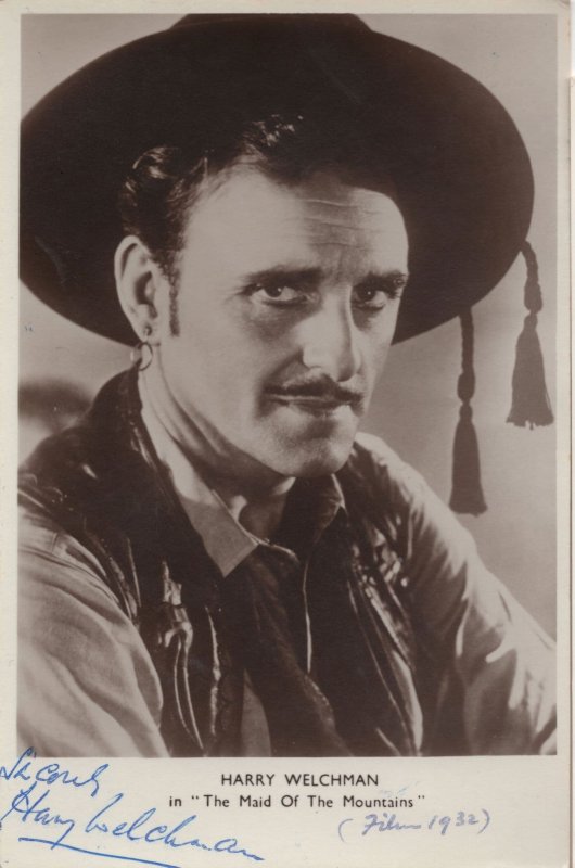 Harry Welchman Cowboy Film Old Hand Signed Photo