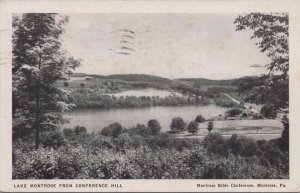 Postcard Lake Montrose from Conference Hill Montrose PA