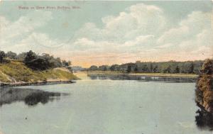 Buffalo Minnesota~Crow River Scene~Forest & Grassy Hillside~1912 Postcard