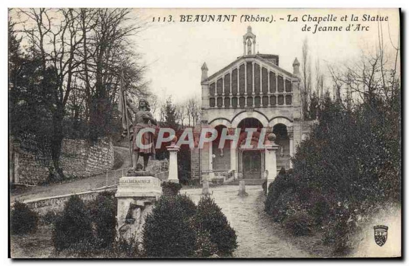 Old Postcard Beaunant The Chapel and the statue of Jeanne d & # 39Arc