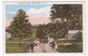 Mountain Road People Sacandaga New York 1920s postcard