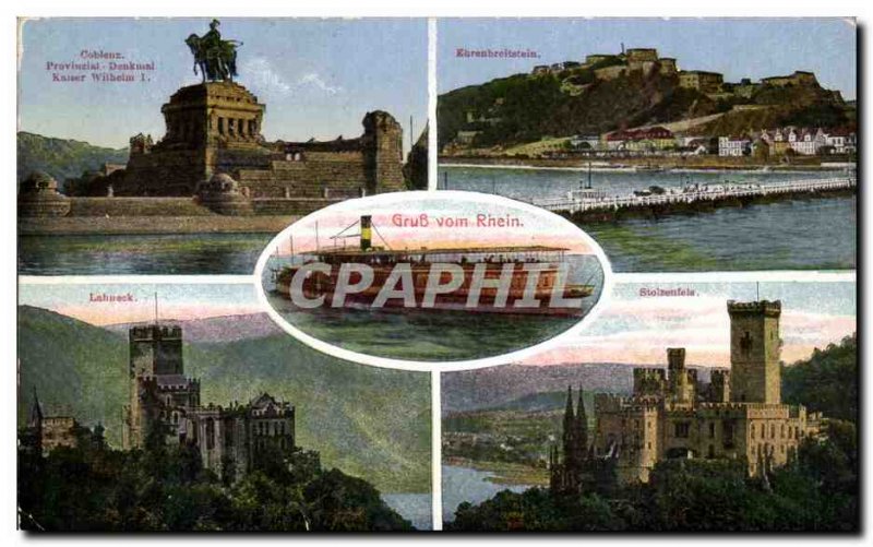 Postcard Old Grub vom Rhein