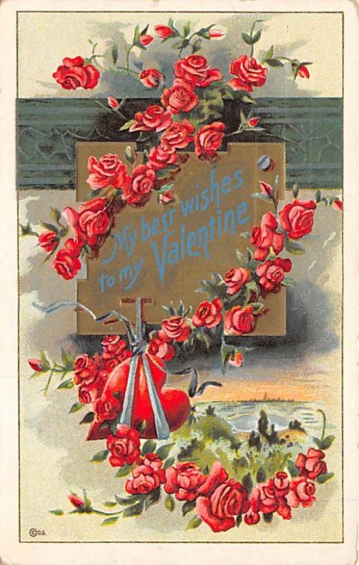 Valentines Day postal used date unknown 