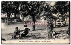 Old Postcard Neris les Bains In the Parc des Arenes