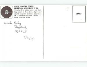Pre-1980 COOK NUCLEAR POWER PLANT LOBBY Bridgman Michigan MI hn5989