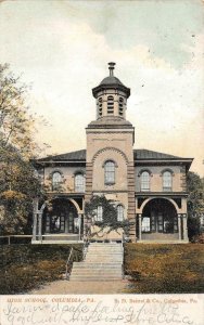 HIGH SCHOOL COLUMBIA PENNSYLVANIA POSTCARD 1907
