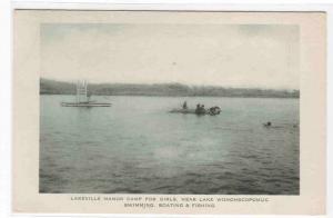 Manor Camp for Girls Lake Wononscopmuc Lakeville Connecticut postcard