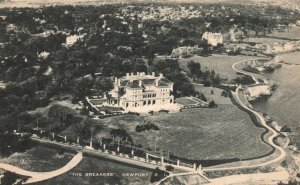 Vintage Postcard 1910's The Breakers and Cliff Walk Newport Rhode Island R. I.
