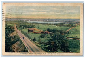 1932 Hamilton from Clappison Cut Hamilton Ontario Canada Vintage Posted Postcard