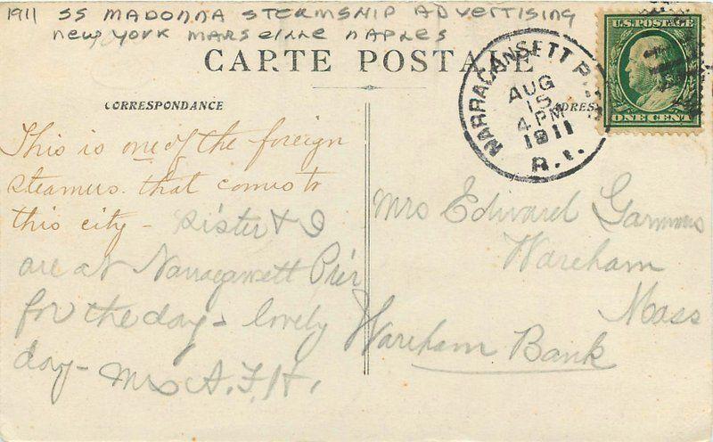 1911 Swanage Dorset UK SS Empress Steamship Sydenham postcard 8863