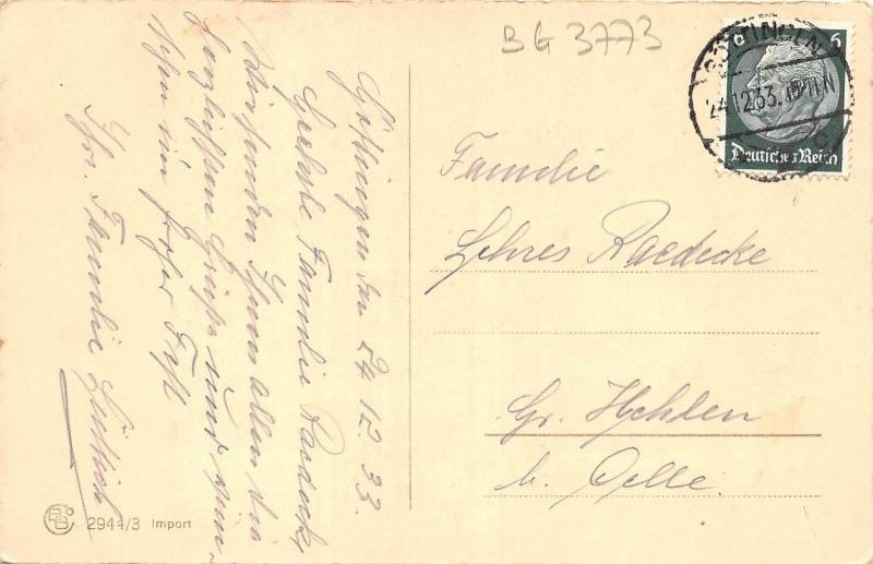 BG3773 bell  weihnachten christmas fir branch  germany  greetings