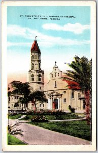 St. Augustine's Old Spanish Cathedral St. Augustine Florida FL Posted Postcard