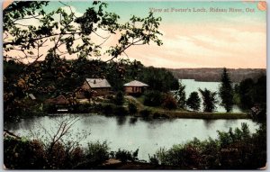 Foster's Lock Rideau River Scenic View Ontario Canada CA Attractions Postcard
