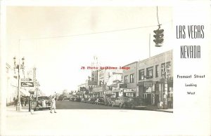 NV, Las Vegas, Nevada, RPPC, Fremont Street, Business Section, Photo